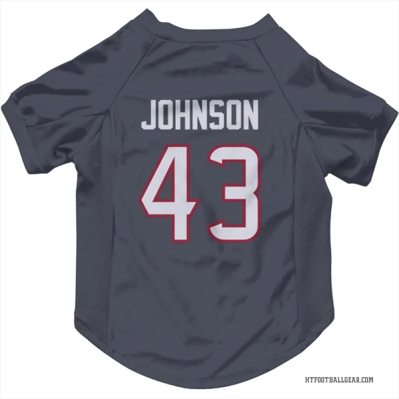 Jakob Johnson  Navy Houston Texans  Cat & Dog Pet Jersey
