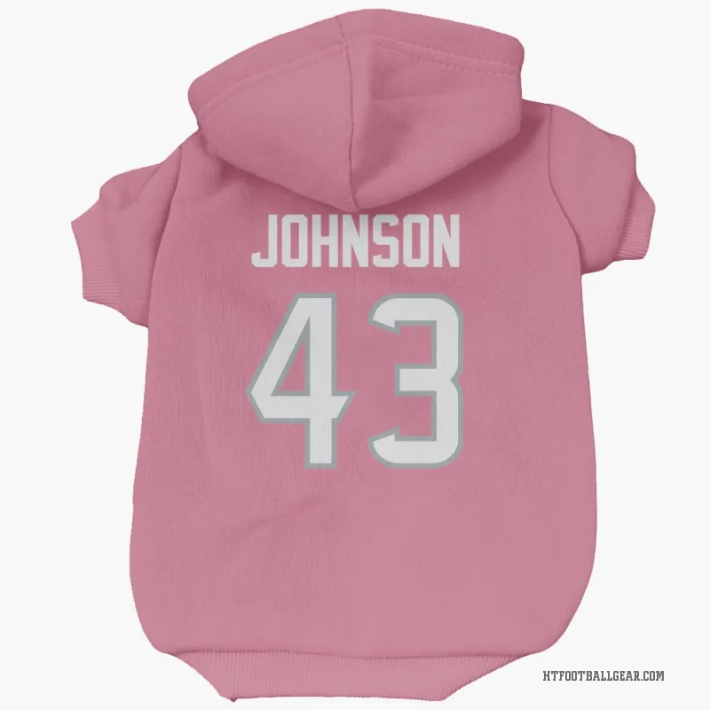 Jakob Johnson  Pink Houston Texans  Cat & Dog Pet Hoodie