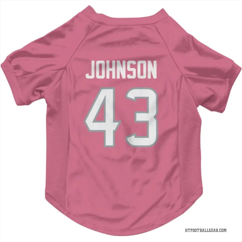 Jakob Johnson  Pink Houston Texans  Cat & Dog Pet Jersey