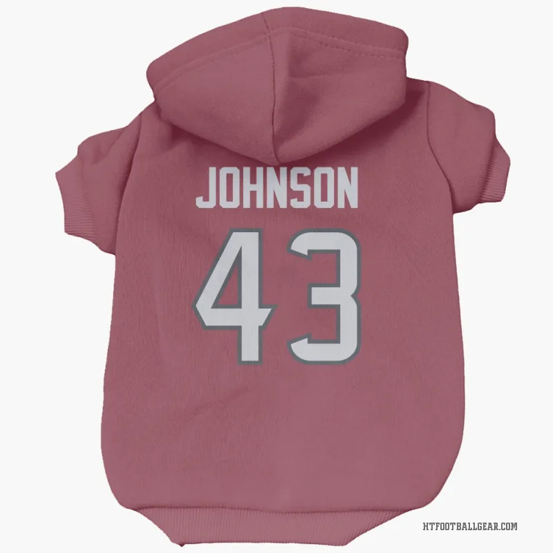 Jakob Johnson  Red Houston Texans  Cat & Dog Pet Hoodie