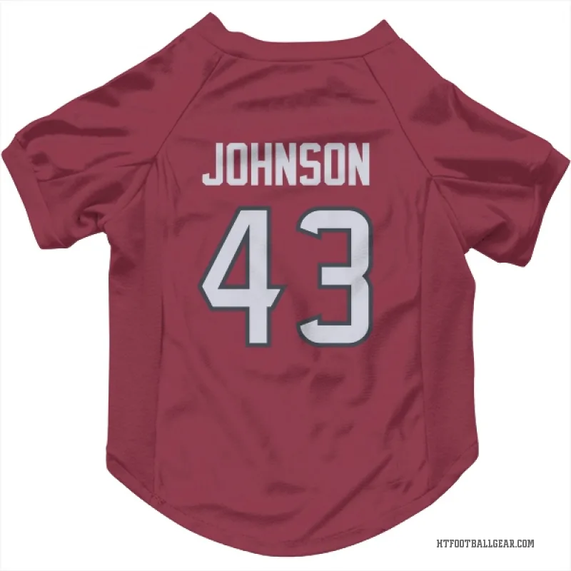 Jakob Johnson  Red Houston Texans  Cat & Dog Pet Jersey