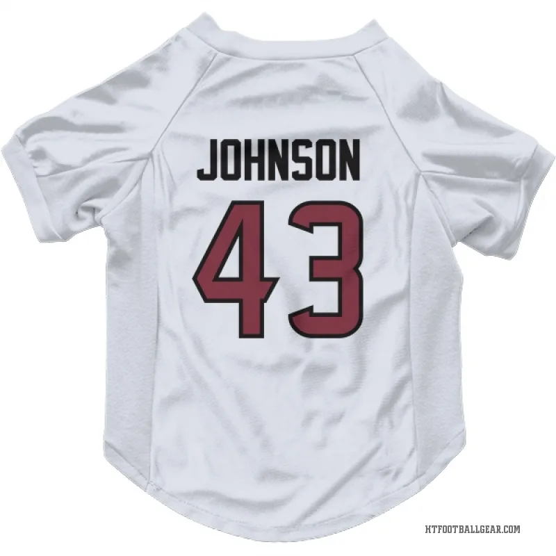Jakob Johnson  White Houston Texans  Cat & Dog Pet Jersey
