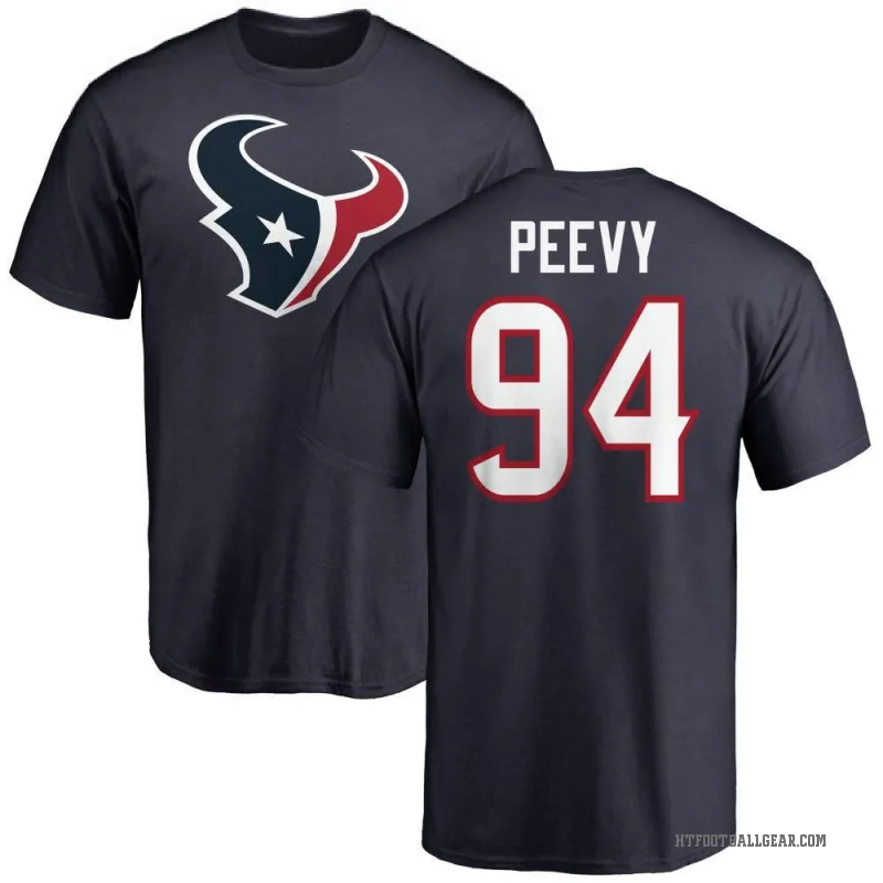 Jayden Peevy Men's Navy Houston Texans Logo T-Shirt -