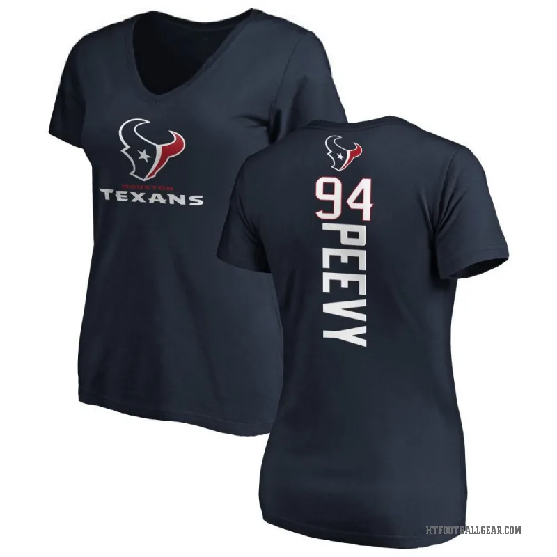 Jayden Peevy Women's Navy Houston Texans Backer Slim Fit T-Shirt -