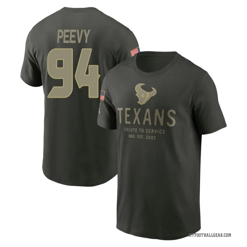 Jayden Peevy Youth Green Houston Texans Forest/ 2025 Salute to Service Sideline Primary Edge T-Shirt
