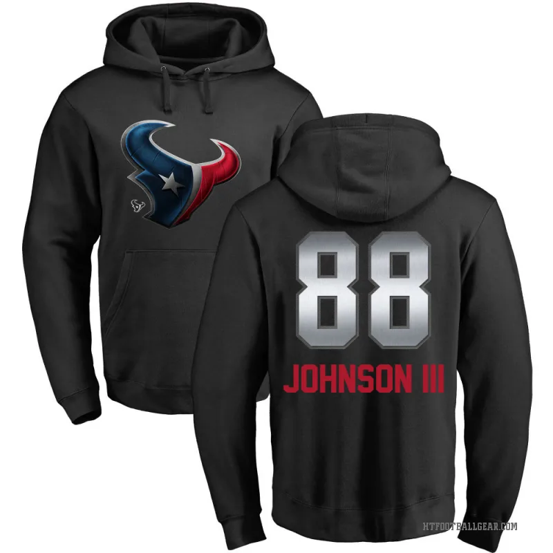 Johnny Johnson III Men's Black Houston Texans Midnight Mascot Pullover Hoodie