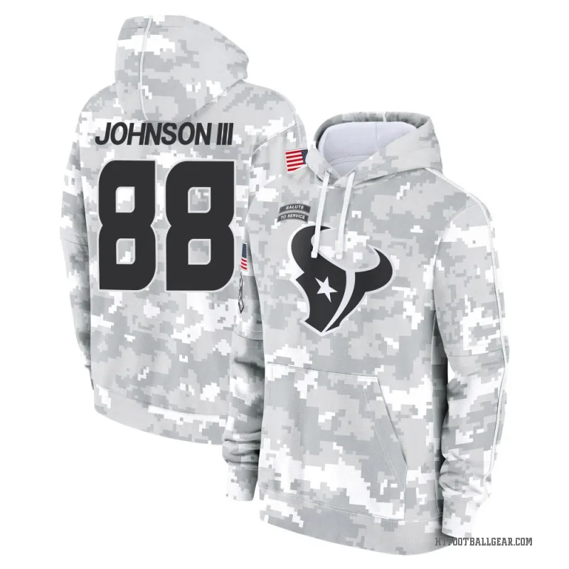 Johnny Johnson III Men's Camo Houston Texans Arctic 2024 Salute to Service Club Fleece Pullover Hoodie