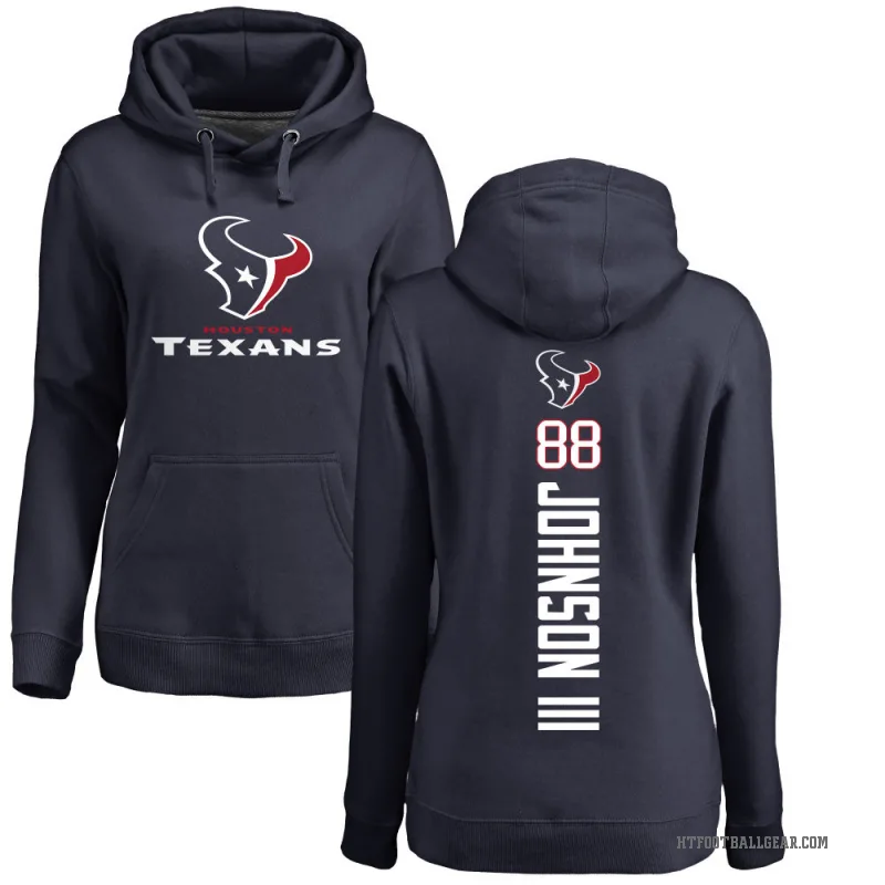 Johnny Johnson III Women's Navy Houston Texans Pro Line Backer Pullover Hoodie