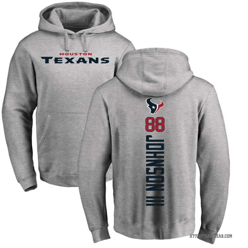 Johnny Johnson III Youth Houston Texans Pro Line Ash Backer Pullover Hoodie