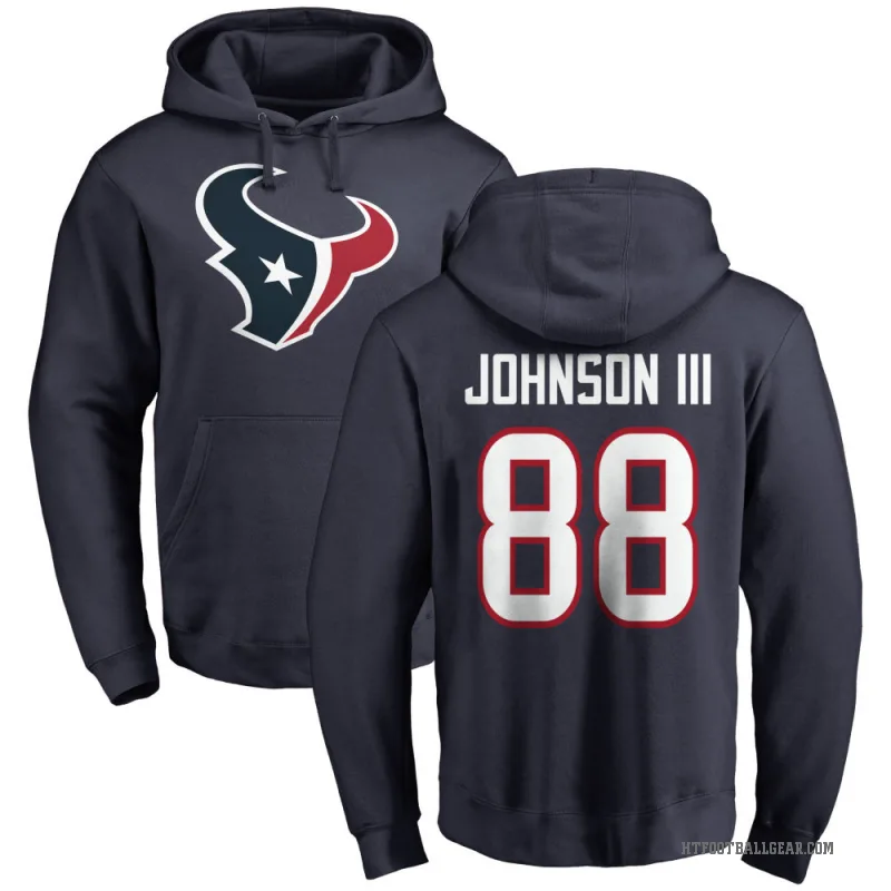 Johnny Johnson III Youth Navy Houston Texans Pro Line Logo Pullover Hoodie