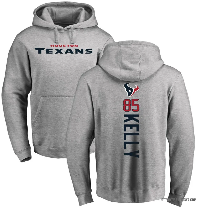 Josh Kelly Men's Houston Texans Pro Line Ash Backer Pullover Hoodie
