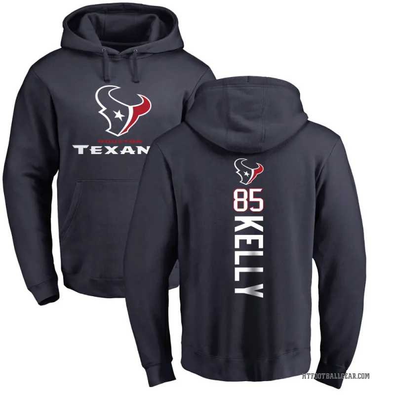 Josh Kelly Men's Navy Houston Texans Pro Line Backer Pullover Hoodie