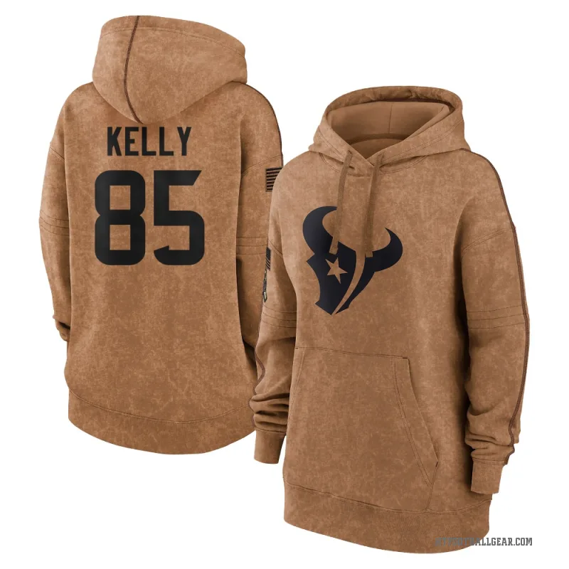 Josh Kelly Women's Brown Houston Texans 2023 Salute To Service Pullover Hoodie