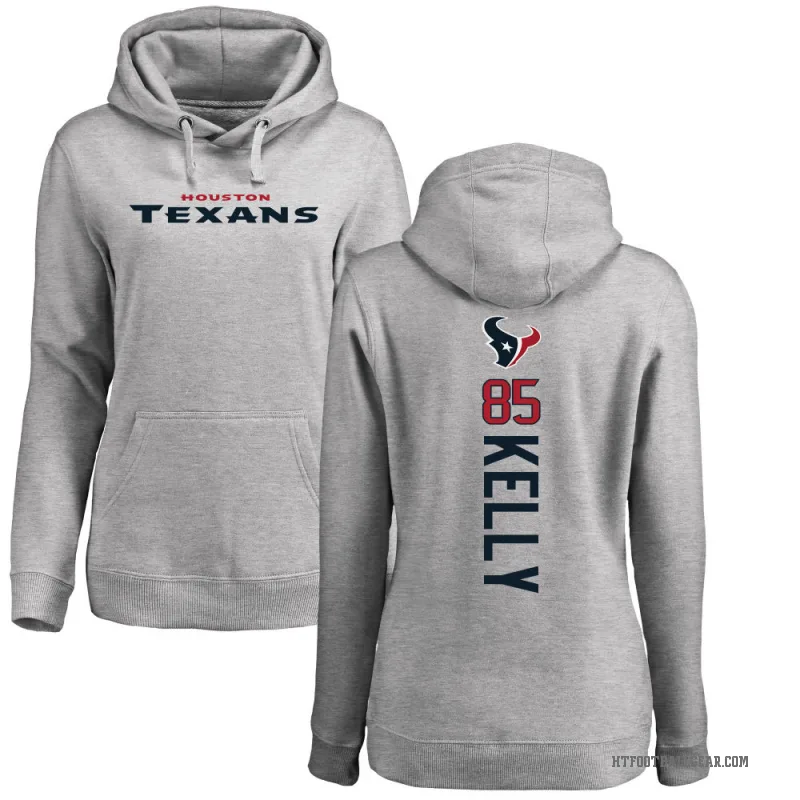 Josh Kelly Women's Houston Texans Pro Line Ash Backer Pullover Hoodie
