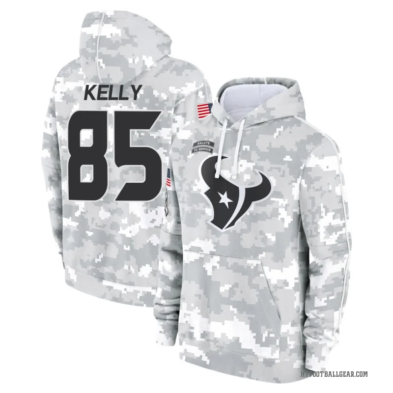 Josh Kelly Youth Camo Houston Texans Arctic 2024 Salute to Service Club Fleece Pullover Hoodie