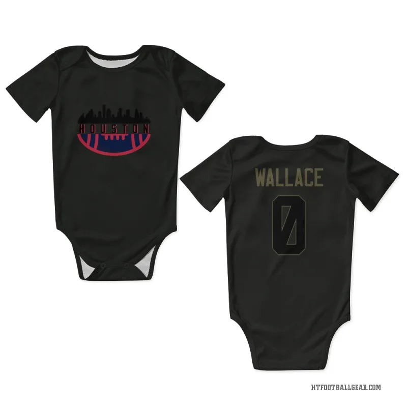 K'Von Wallace  Black Houston Texans  Service Newborn & Infant Bodysuit