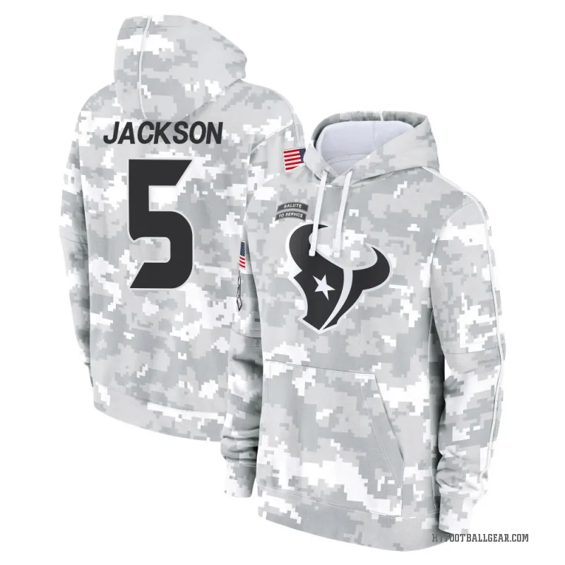 Kearis Jackson Men's Camo Houston Texans Arctic 2024 Salute to Service Club Fleece Pullover Hoodie