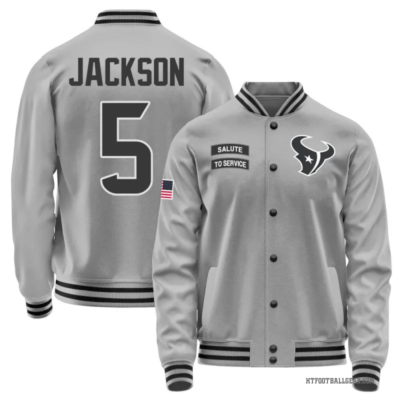 Kearis Jackson Men's Gray Houston Texans Salute to Service Performance Jacket