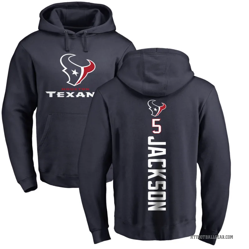 Kearis Jackson Youth Navy Houston Texans Pro Line Backer Pullover Hoodie