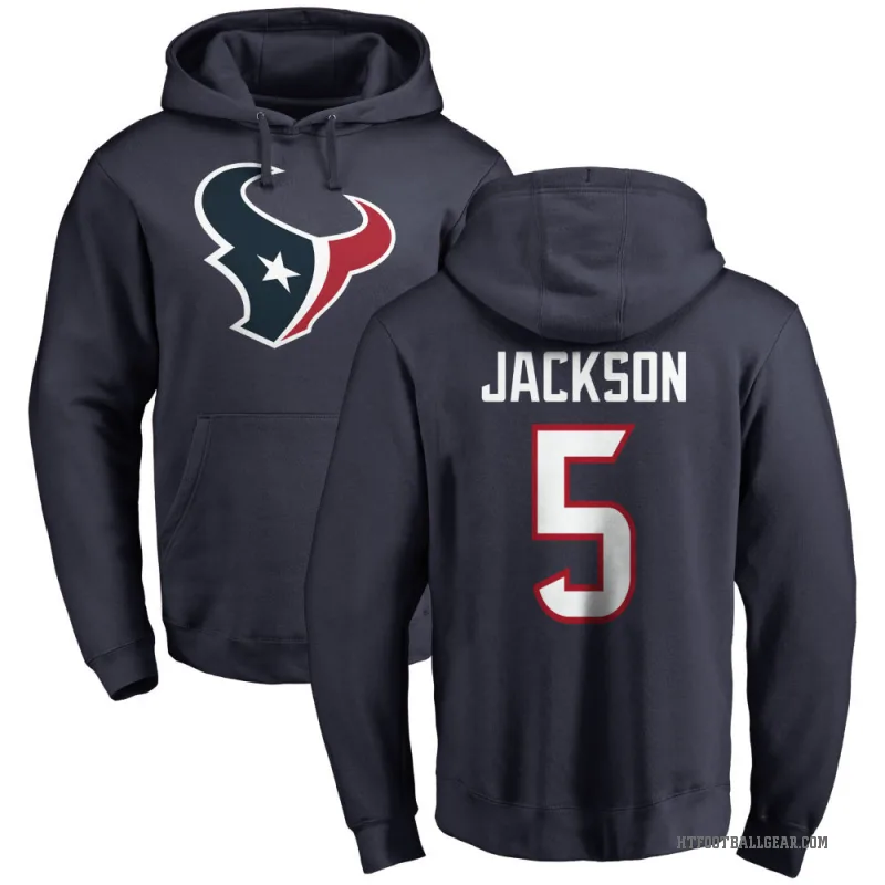 Kearis Jackson Youth Navy Houston Texans Pro Line Logo Pullover Hoodie