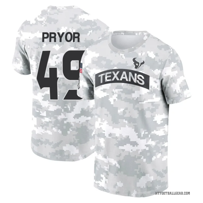 Layne Pryor Men's Camo Houston Texans Arctic 2024 Salute to Service Performance T-Shirt
