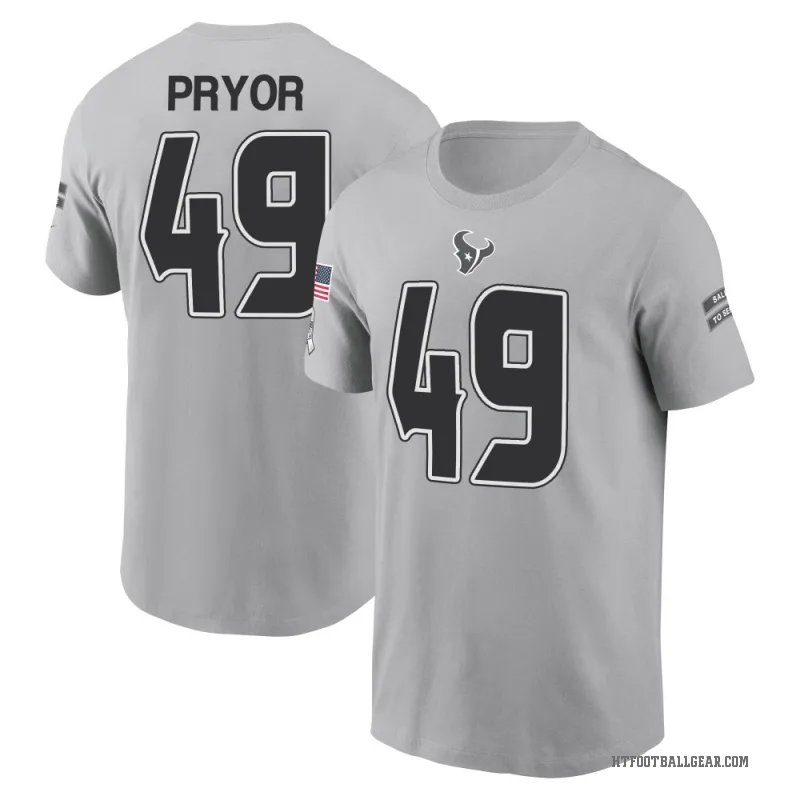 Layne Pryor Men's Gray Houston Texans 2024 Salute to Service T-Shirt