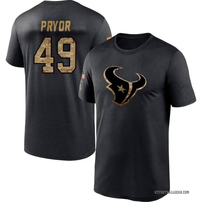 Layne Pryor Youth Black Houston Texans 2020 Salute To Service Performance T-Shirt