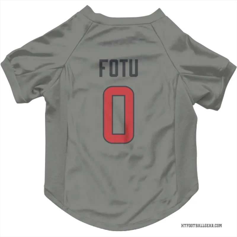 Leki Fotu  Gray Houston Texans  Cat & Dog Pet Jersey
