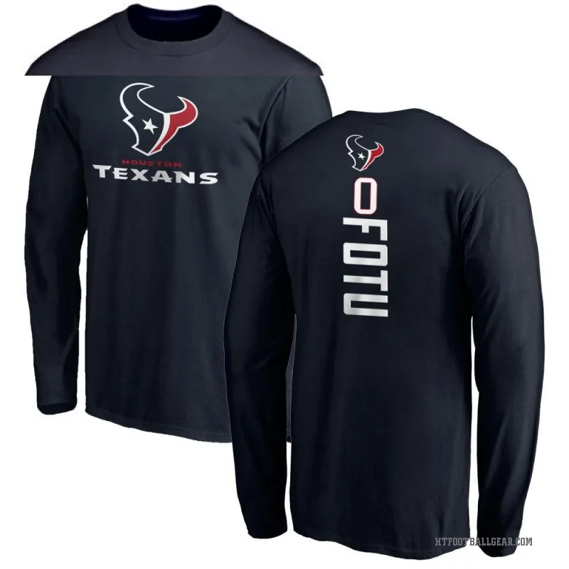 Leki Fotu Men's Navy Houston Texans Backer Long Sleeve T-Shirt -
