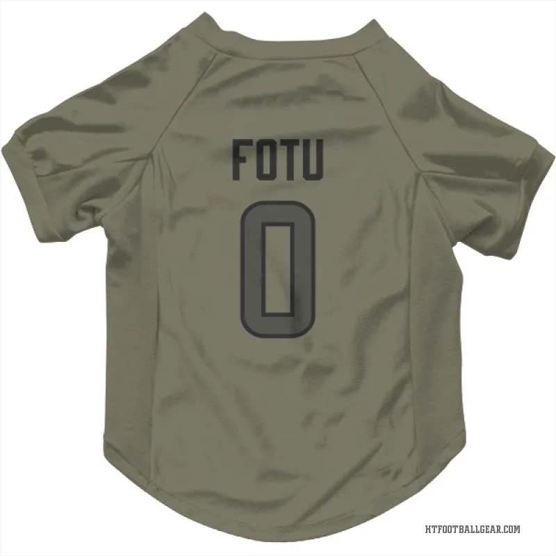 Leki Fotu  Olive Houston Texans  Cat & Dog Pet Jersey