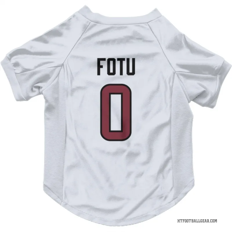 Leki Fotu  White Houston Texans  Cat & Dog Pet Jersey