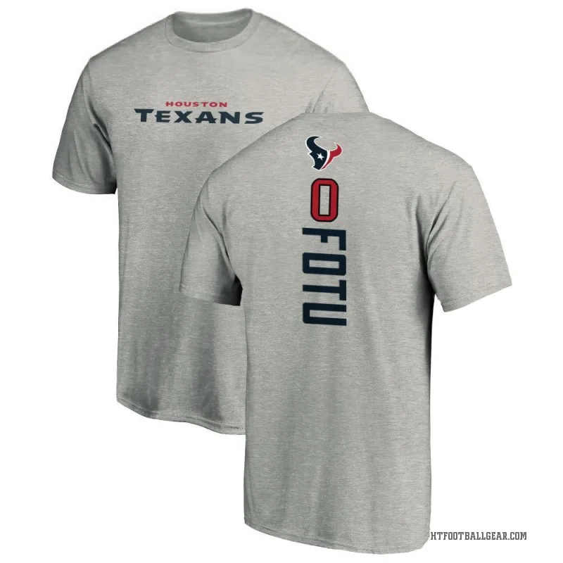 Leki Fotu Youth Ash Houston Texans Backer T-Shirt -