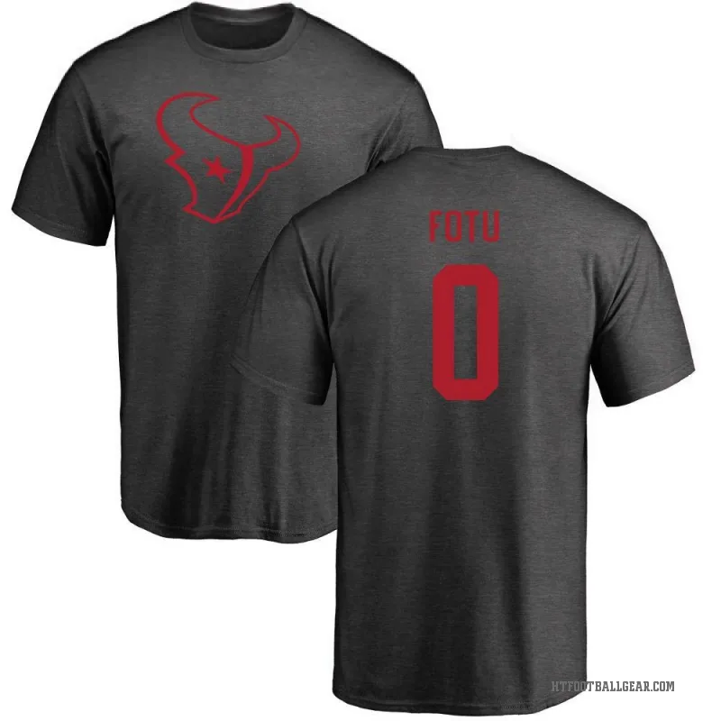 Leki Fotu Youth Ash Houston Texans One Color T-Shirt -