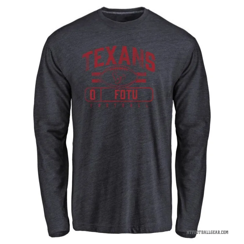 Leki Fotu Youth Navy Houston Texans Flanker Long Sleeve T-Shirt -
