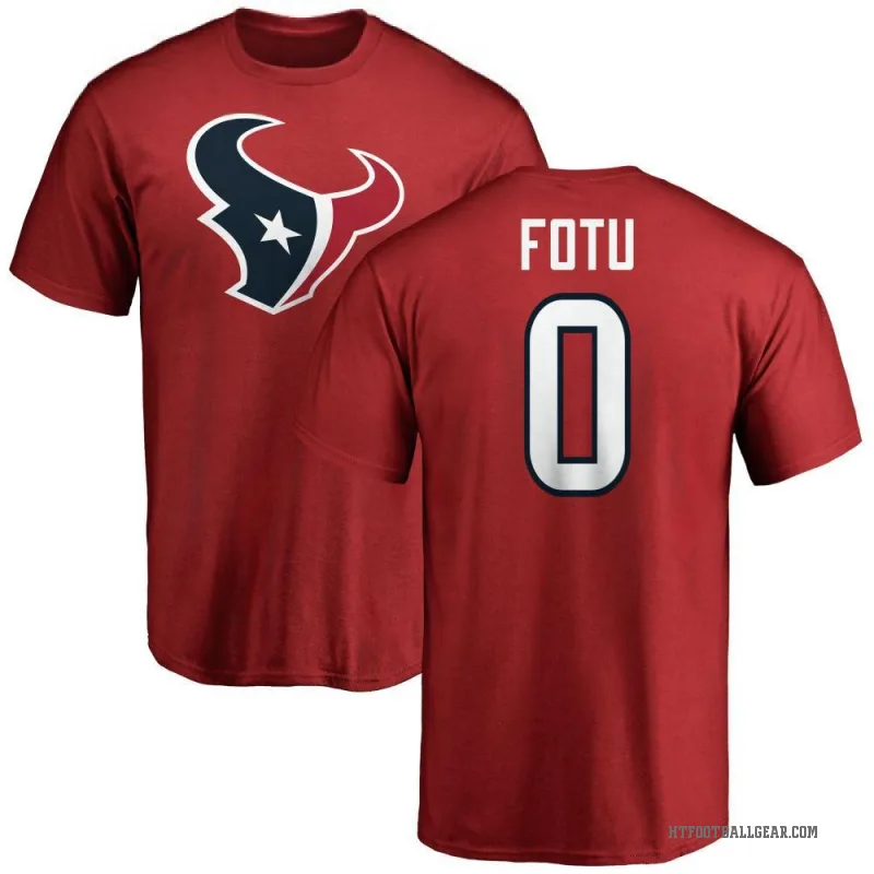 Leki Fotu Youth Red Houston Texans Logo T-Shirt -
