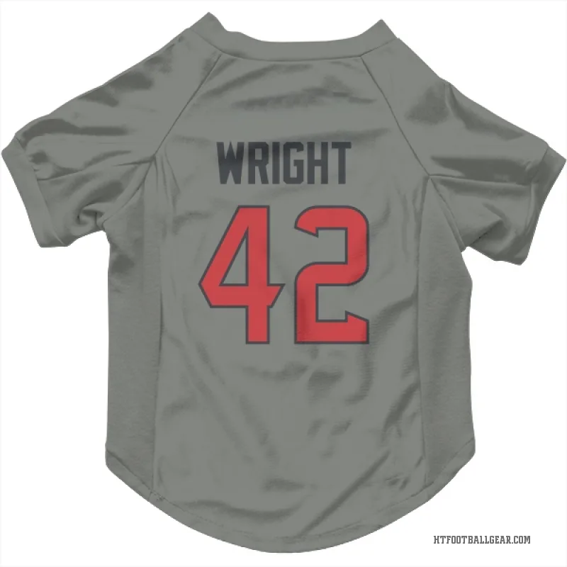 Matthew Wright  Gray Houston Texans  Cat & Dog Pet Jersey
