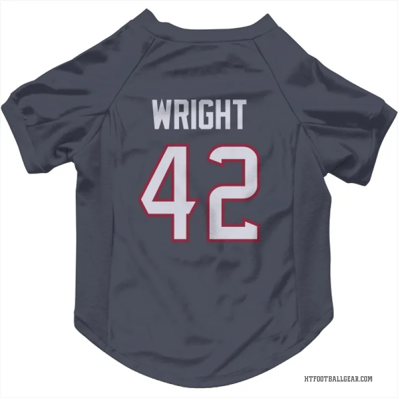 Matthew Wright  Navy Houston Texans  Cat & Dog Pet Jersey