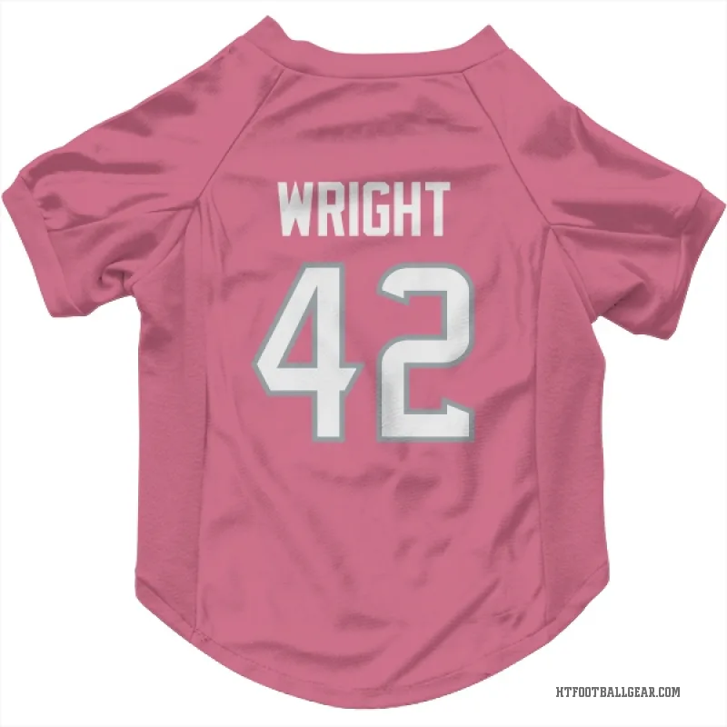 Matthew Wright  Pink Houston Texans  Cat & Dog Pet Jersey