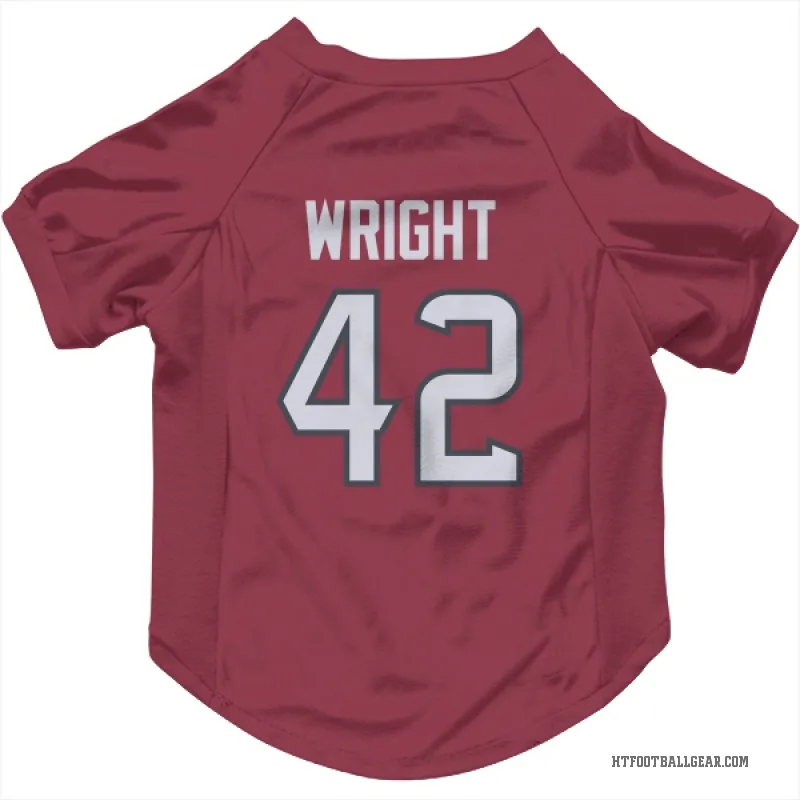 Matthew Wright  Red Houston Texans  Cat & Dog Pet Jersey