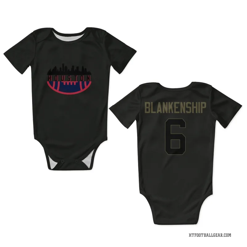 Reed Blankenship  Black Houston Texans  Service Newborn & Infant Bodysuit