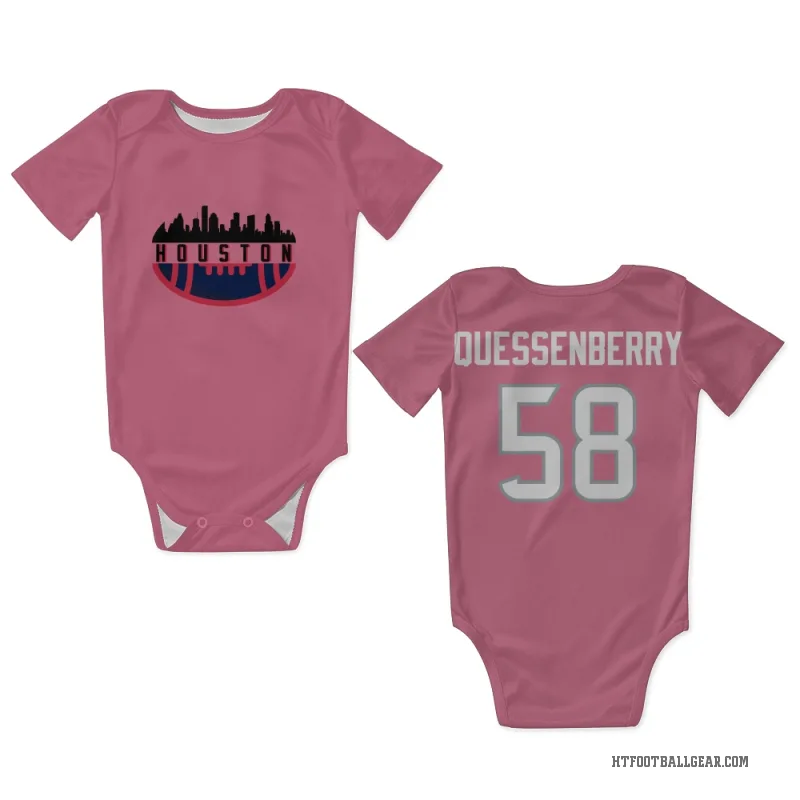 Scott Quessenberry  Pink Houston Texans  Newborn & Infant Bodysuit