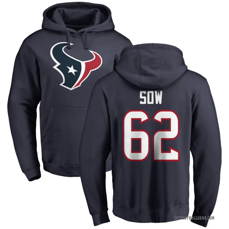 Sidy Sow Men's Navy Houston Texans Pro Line Logo Pullover Hoodie