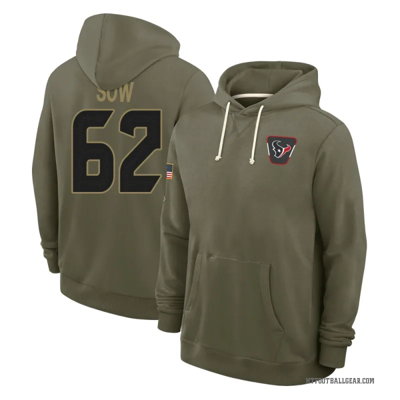 Sidy Sow Men's Olive Houston Texans 2025 Salute to Service Hoodie
