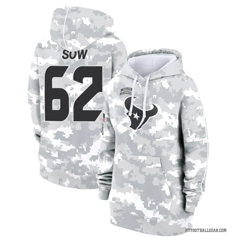 Sidy Sow Women's Camo Houston Texans Arctic 2024 Salute to Service Club Fleece Pullover Hoodie