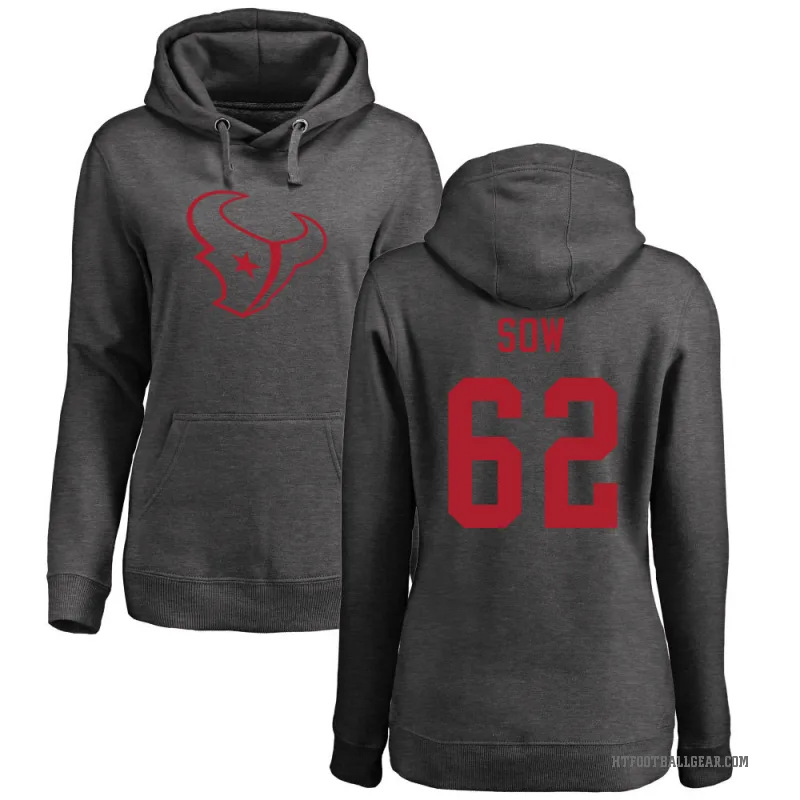 Sidy Sow Women's Houston Texans Pro Line by Branded Ash One Color Pullover Hoodie