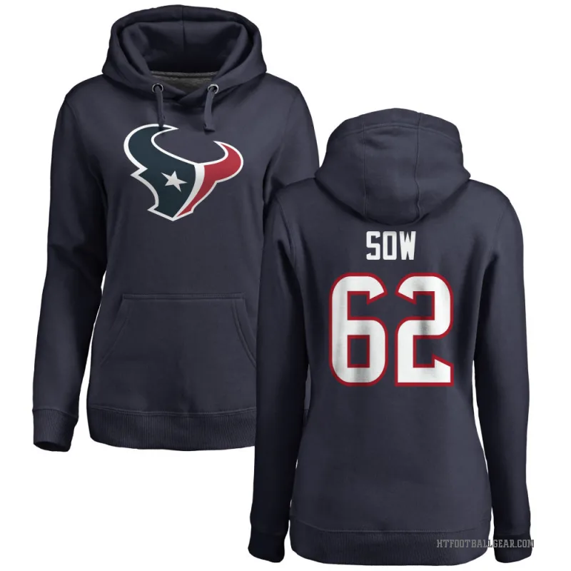 Sidy Sow Women's Navy Houston Texans Pro Line Logo Pullover Hoodie
