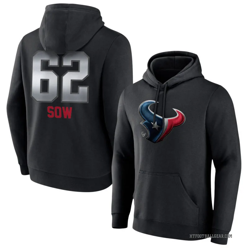 Sidy Sow Youth Black Houston Texans Midnight Mascot Pullover Hoodie