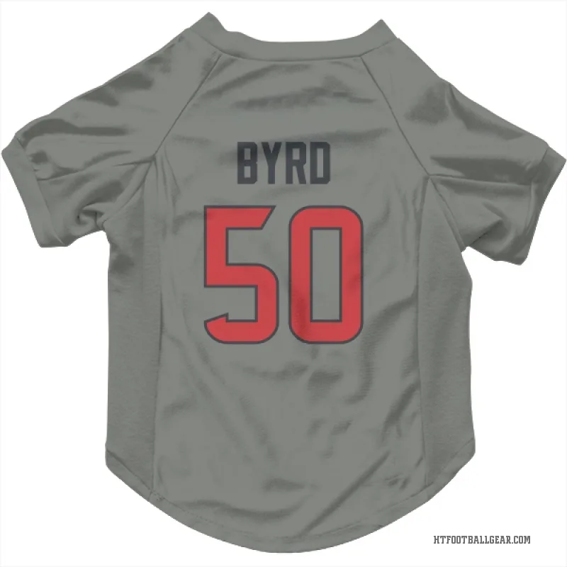 Solomon Byrd  Gray Houston Texans  Cat & Dog Pet Jersey