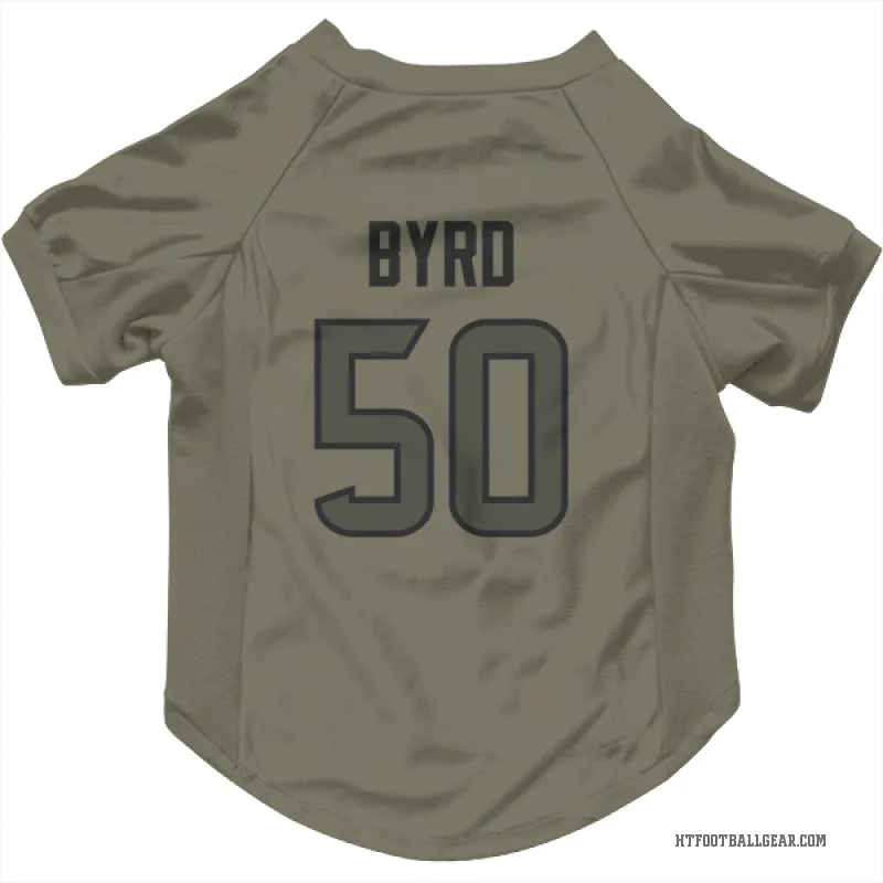 Solomon Byrd  Olive Houston Texans  Cat & Dog Pet Jersey