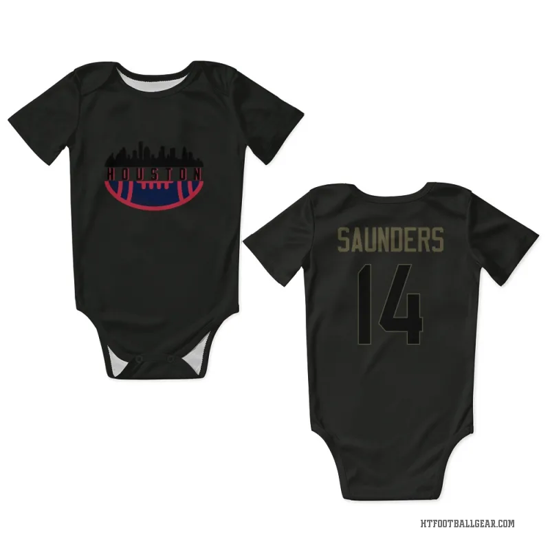 Treyvohn Saunders  Black Houston Texans  Service Newborn & Infant Bodysuit